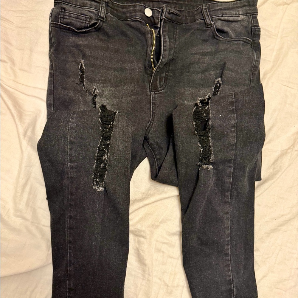 SHEIN Black Denim Pants
